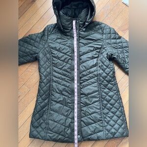 Marc New York Andrew Marc Olive Quilted Hooded Coat | Medium